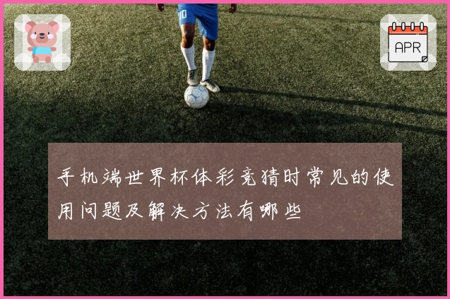 手机端世界杯体彩竞猜时常见的使用问题及解决方法有哪些