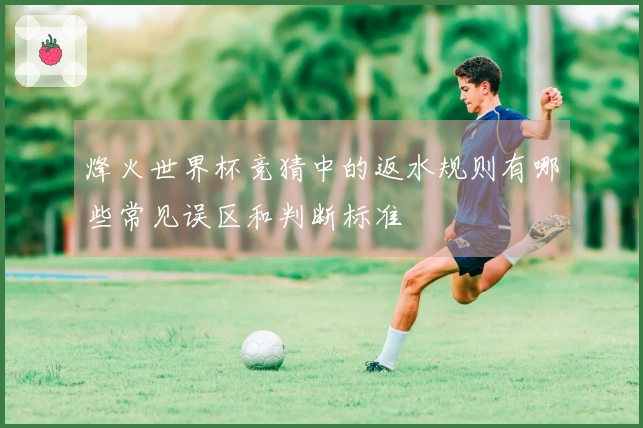 烽火世界杯竞猜中的返水规则有哪些常见误区和判断标准